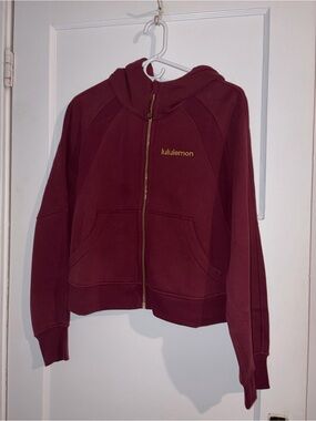 NWT Lululemon scuba M/L Maroon Zip Hoodie